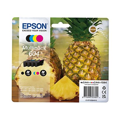 EPSON Cartuccia inkjet 604 Serie Ananas, C13T10G64010, Nero + Colori, Multipack
