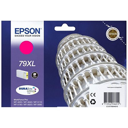 EPSON Cartuccia inkjet 79 XL Serie Torre di Pisa, C13T79034010, Inchiostro DURABrite Ultra, Magenta, Pacco singolo, Alta capacità - 1