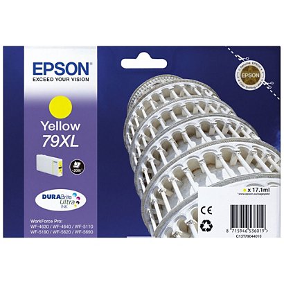 EPSON Cartuccia inkjet 79 XL Serie Torre di Pisa, C13T79044010, Inchiostro DURABrite Ultra, Giallo, Pacco singolo, Alta capacità - 1