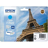 Epson Cartuccia inkjet Serie Torre Eiffel T7022 XL, C13T70224010, Inchiostro DURABrite Ultra, Ciano, Pacco singolo Alta Capacità Epson Cartuccia inkjet Serie Torre Eiffel T7022 XL, C13T70224010, Inchiostro DURABrite Ultra, Ciano, Pacco singolo Alta Capacità