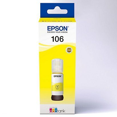 Epson EcoTank 106, C13T00R440, Botella de tinta de recarga, Amarillo - 1