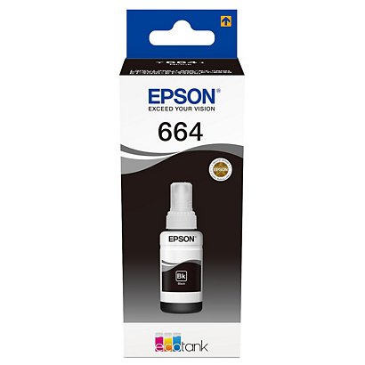 Epson EcoTank 664, C13T664140, Botella de tinta de recarga, Negro