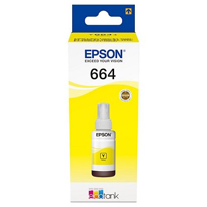 Epson EcoTank 664, C13T664440, Botella de tinta de recarga, Amarillo