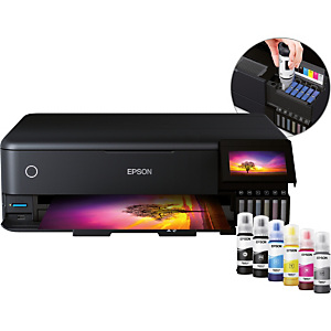 Epson EcoTank ET-8550, Inyección de tinta, Impresión a color, 5760 x 1440 DPI, Escaneo a color, A3, Negro C11CJ21401 Epson EcoTank ET-8550, Inyección de tinta, Impresión a color, 5760 x 1440 DPI, Escaneo a color, A3, Negro C11CJ21401