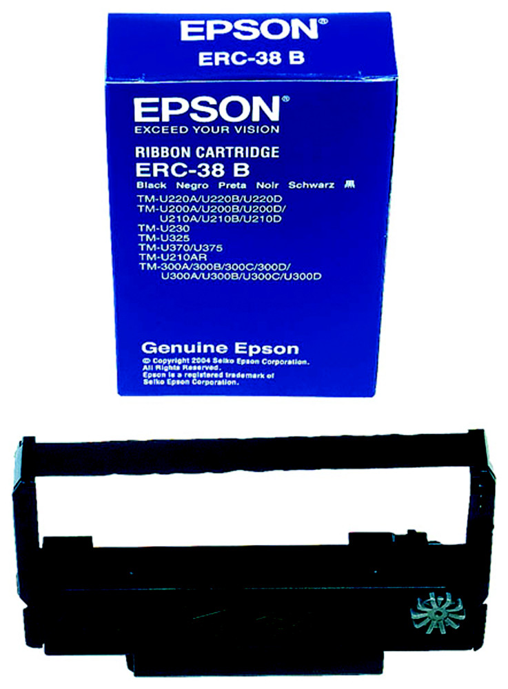 Epson ERC 38B Ruban d'impression C43S015374 - Pack de 1 - Noir