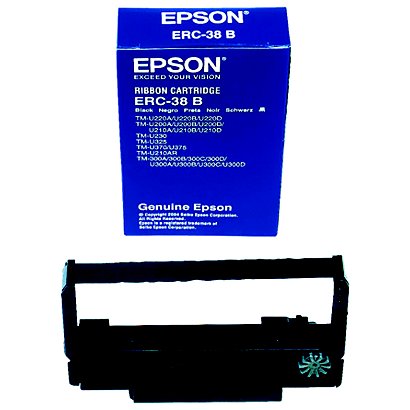 Epson ERC 38B Ruban d'impression C43S015374 - Pack de 1 - Noir - 1