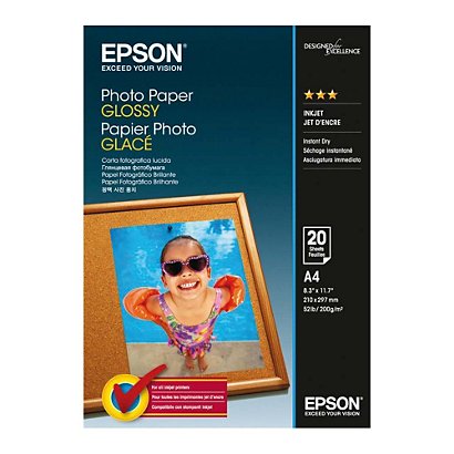 Epson Glossy Papel Fotográfico para Impresoras de Inyección de Tinta Blanco Brillante A4 200 g/m² - 1