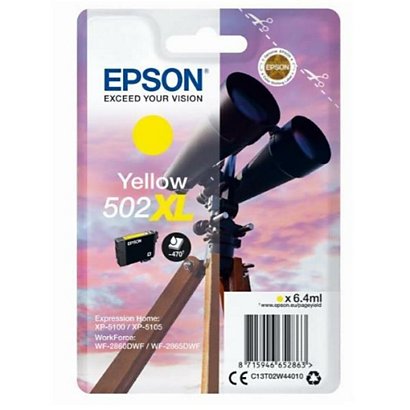 EPSON, Materiale di consumo, Cart. giallo binocolo 502 xl serie, C13T02W44020 - 1
