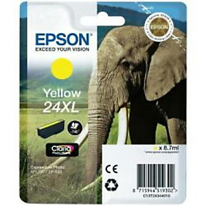 epson, materiale di consumo, cart. giallo serie24xl elefante, c13t24344022