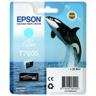 EPSON, Materiale di consumo, Cart.inchiostro ciano chiaro orca, C13T76054010 - 1