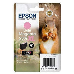 epson, materiale di consumo, cart.magenta light scoiattolo 378xl, c13t37964020