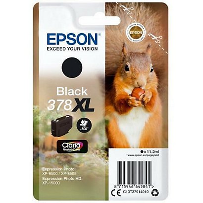 EPSON, Materiale di consumo, Cart.nero scoiattolo 378xl, C13T37914010 - 1