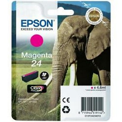 EPSON, Materiale di consumo, Cartuccia magenta elefante xp750, C13T24234012 - 1