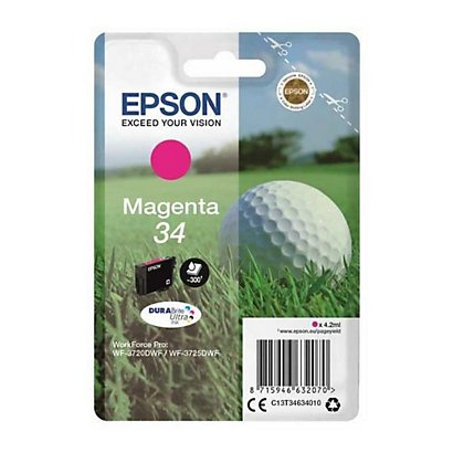 EPSON, Materiale di consumo, Cartuccia magenta34 pallina da golf, C13T34634020 - 1