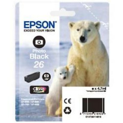 EPSON, Materiale di consumo, Cartuccia nero-foto orso polare, C13T26114022 - 1