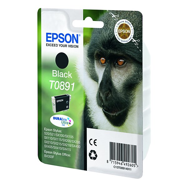 Epson Monkey Cartouche 'Singe' - Encre DURABrite Ultra N, Encre à pigments, 1 pièce(s) C13T08914021 - 2