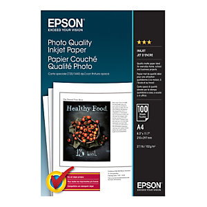Epson - Photo Quality Inkjet Paper - A4 - 100 Fogli