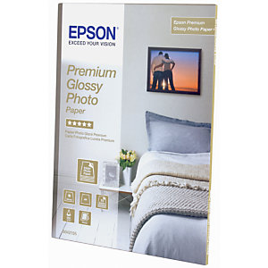 Epson Premium Glossy Papel Fotográfico para Impresoras de Inyección de Tinta Blanco Brillante 130 x 180 mm 255 g/m²