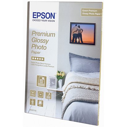 Epson Premium Glossy Papel Fotográfico para Impresoras de Inyección de Tinta Blanco Brillante 130 x 180 mm 255 g/m² - 1