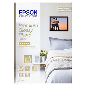 Epson Premium Glossy Papel Fotográfico para Impresoras de Inyección de Tinta Blanco Brillante A4 225 g/m²
