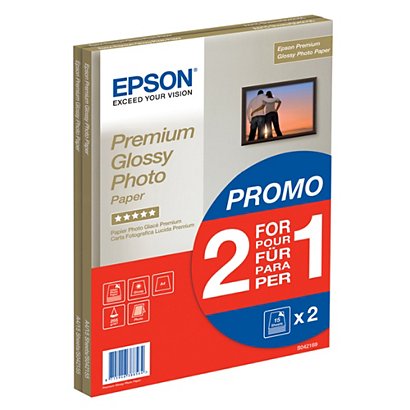 Epson - Premium Glossy Photo Paper - A4 - 2x 15 Fogli - 1