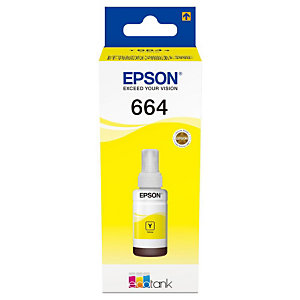 EPSON Recharge d'encre, T6644, C13T664440, pack de 1, jaune