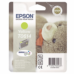 Epson T0614 ''Ourson'' Cartouche d'encre originale DURABrite Ultra C13T06144010 - Jaune