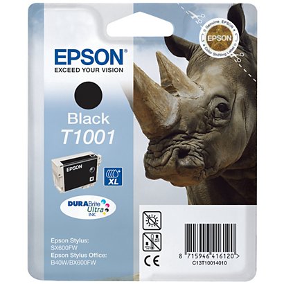Epson T1001 "Rhinocéros" Cartouche d'encre originale DURABrite Ultra C13T10014010 - Noir - 1