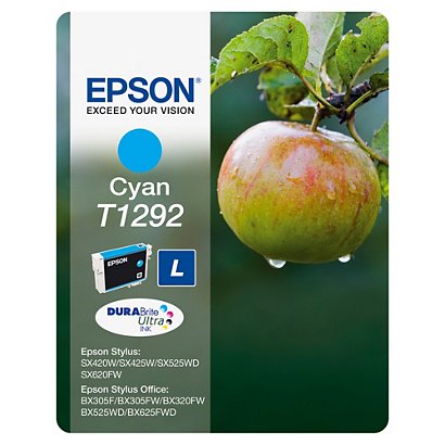 Epson T1292 "Pomme" Cartouche d'encre originale DURABrite Ultra C13T12924012 - Cyan