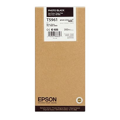 Epson T5961, C13T596100, Cartucho de Tinta, Ultrachrome HDR, Negro Fotográfico - 1