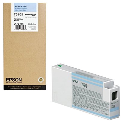 Epson T5965, C13T596500, Cartucho de Tinta, Ultrachrome HDR, Cian Claro