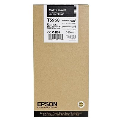 Epson T5968, C13T596800, Cartucho de Tinta, Ultrachrome HDR, Negro Mate - 1