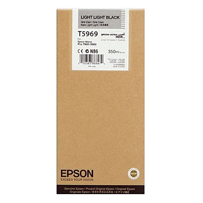 Epson T5969, C13T596900, Cartucho de Tinta, Ultrachrome HDR, Negro Extraclaro - 1