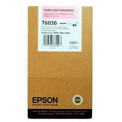 Epson T6036, C13T603600, Cartucho de Tinta, Magenta Claro Intenso, Gran Capacidad, Paquete Unitario - 1