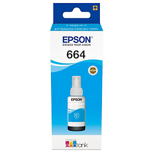 EPSON T6643-inktnavulling, cyaan, één cartridge, C13T664240
