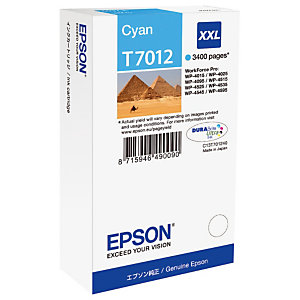 Epson T7012 Pyramides Cartouche d'encre originale grande capacité C13T70124010 - Cyan