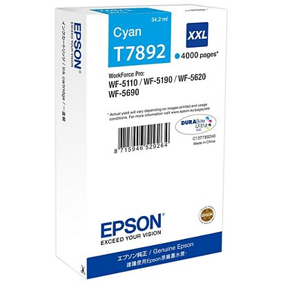 Epson T7892 Cartouche d'encre originale grande capacité C13T789240 - Cyan - 1