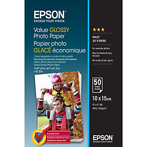 Epson Value Glossy Photo Paper - 10x15cm - 50 Feuilles, Gloss, 183 g/m², 10x15 cm, Office printing, calendrier, Photo collage, Photo gifts, Photo, Car