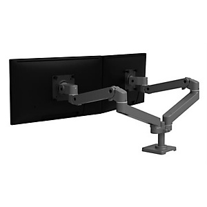 Ergotron LX Pro Series 45-686-293, Abrazadera, 20 kg, 68,6 cm (27'), 100 x 100 mm, Ajustes de altura, Gris Oscuro Ergotron LX Pro Series 45-686-293, Abrazadera, 20 kg, 68,6 cm (27'), 100 x 100 mm, Ajustes de altura, Gris Oscuro