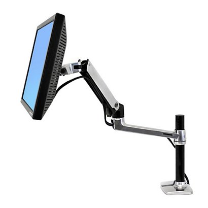 Ergotron LX Series Desk Mount LCD Arm, Tall Pole, 11,3 kg, 86,4 cm (34''), 75 x 75 mm, 100 x 100 mm, Negro 45-295-026 - 1