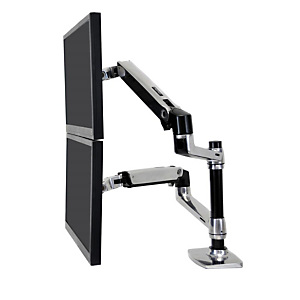 Ergotron LX Series Dual Stacking Arm, 18,1 kg, 61 cm (24''), 75 x 75 mm, 100 x 100 mm, Ajustes de altura, Plata 45-248-026 Ergotron LX Series Dual Stacking Arm, 18,1 kg, 61 cm (24''), 75 x 75 mm, 100 x 100 mm, Ajustes de altura, Plata 45-248-026