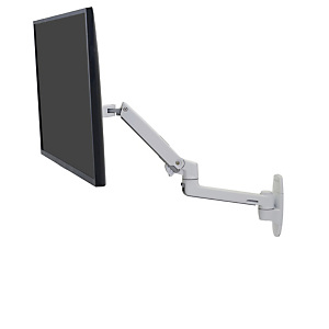 Ergotron LX Series LX Wall Monitor Arm, Tornillos, 11,3 kg, 86,4 cm (34''), 100 x 100 mm, Ajustes de altura, Blanco 45-243-216 Ergotron LX Series LX Wall Monitor Arm, Tornillos, 11,3 kg, 86,4 cm (34''), 100 x 100 mm, Ajustes de altura, Blanco 45-243-216