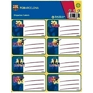 ERIK Etiqueta Escolar, 8 x 4 cm, FC Barcelona