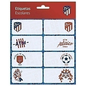 ERIK Etiqueta escolar, 80 x 40 mm, Atlético de Madrid