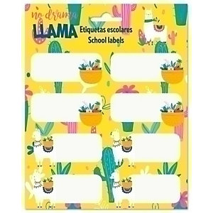 ERIK Etiqueta escolar, 80 x 40 mm Llama Lover