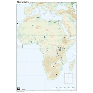ERIK Mapa mudo color físico África