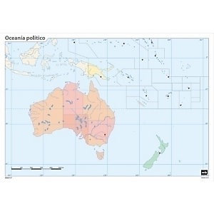 ERIK Mapa mudo color político Oceanía