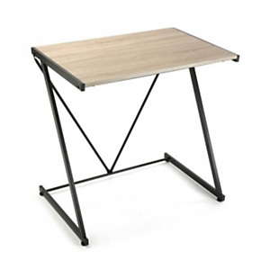 Escritorio Zeta, metal negro y madera MDF, color roble, 60 x 47,5 x 75 cm Escritorio Zeta, metal negro y madera MDF, color roble, 60 x 47,5 x 75 cm