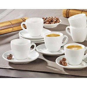 ESMEYER Tasse espresso 'Bistro', set de 6, blanc