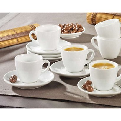 ESMEYER Tasse espresso 'Bistro', set de 6, blanc